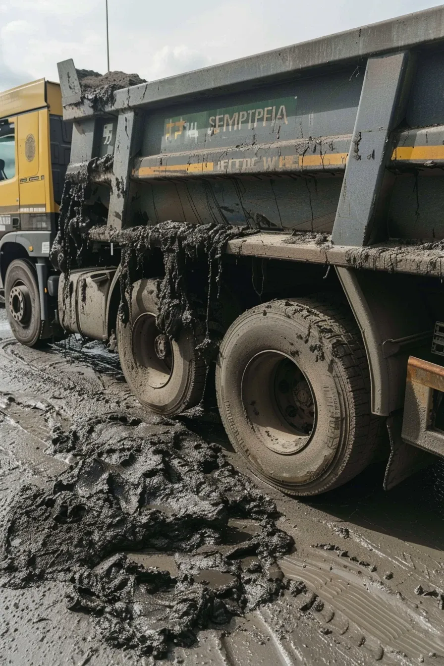 Hurtowy wywóz osadów z oczyszczalni naczepami wielkotonażowymi przez CDSRecycling.